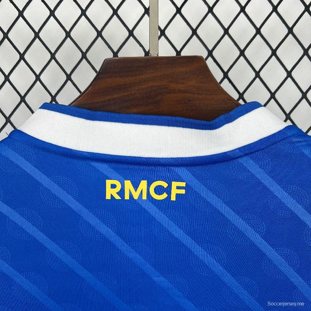 25/26 قميص ريال مدريد الثالث أزرق طويل الأكمام أزرق اللون