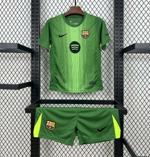 2025/26 كيدز برشلونة حارس مرمى برشلونة أخضر اللون الأخضر