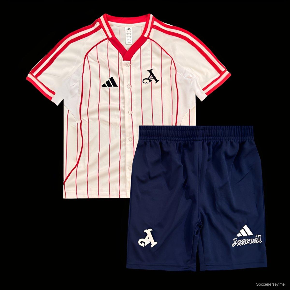 25/26 قميص بيسبول أرسنال الأمريكي للأطفال