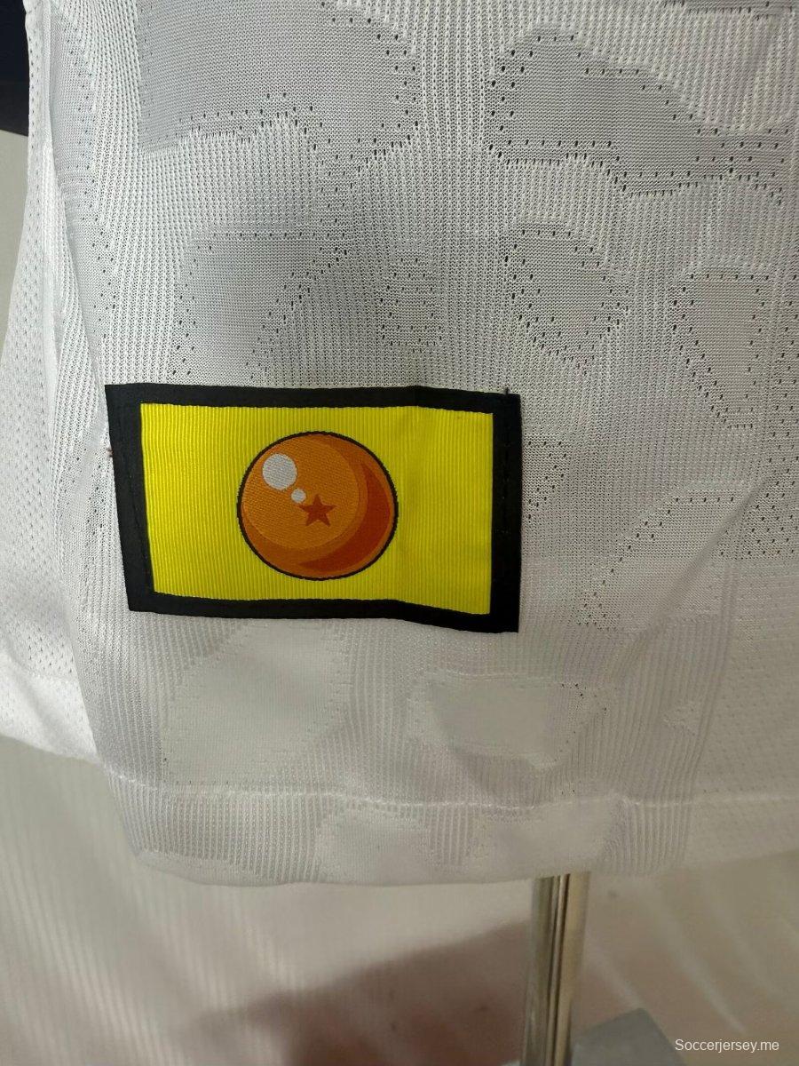 إصدار اللاعب 25/26 قميص خاص أبيض اللون أبيض اللون أبيض اللون من باريس سان جيرمان × دراغون بول