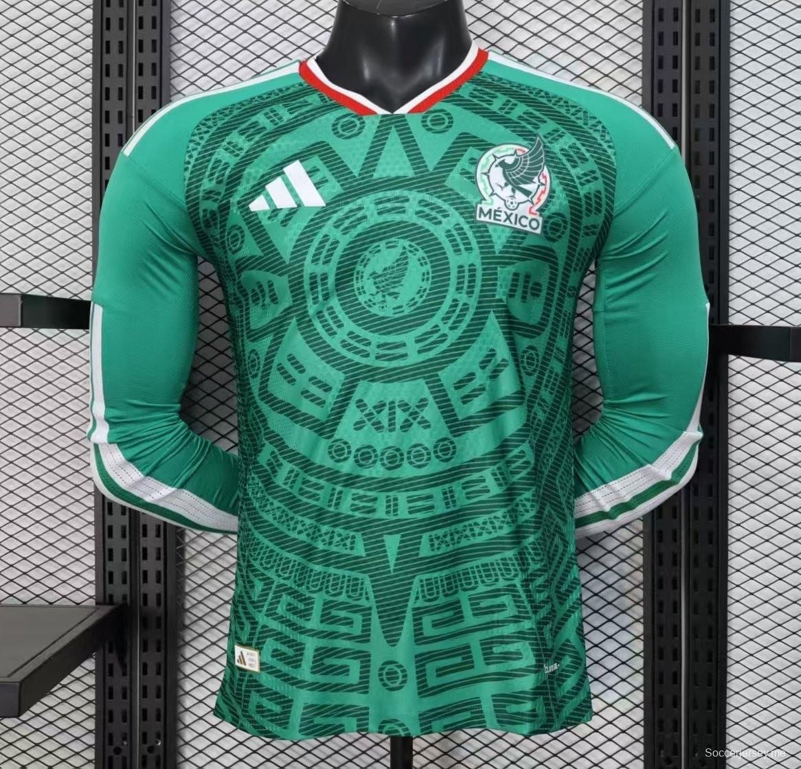 إصدار اللاعب 2026 قميص بأكمام طويلة الأكمام للمكسيك