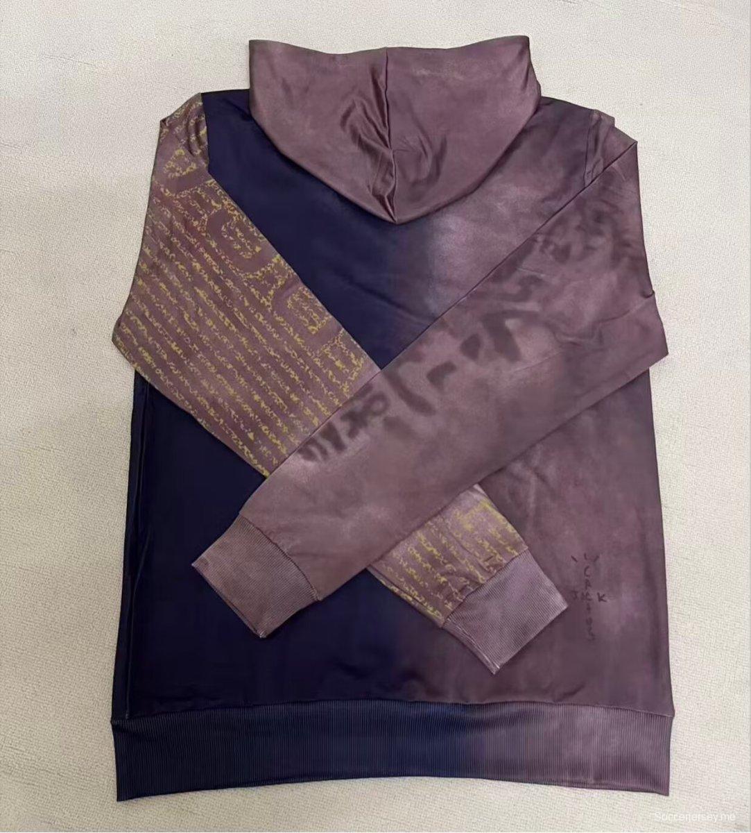 25/26 هودي ترافيس سكوت × نايكي × نادي برشلونة بقبعة بقبعة مقسمة الصبغة