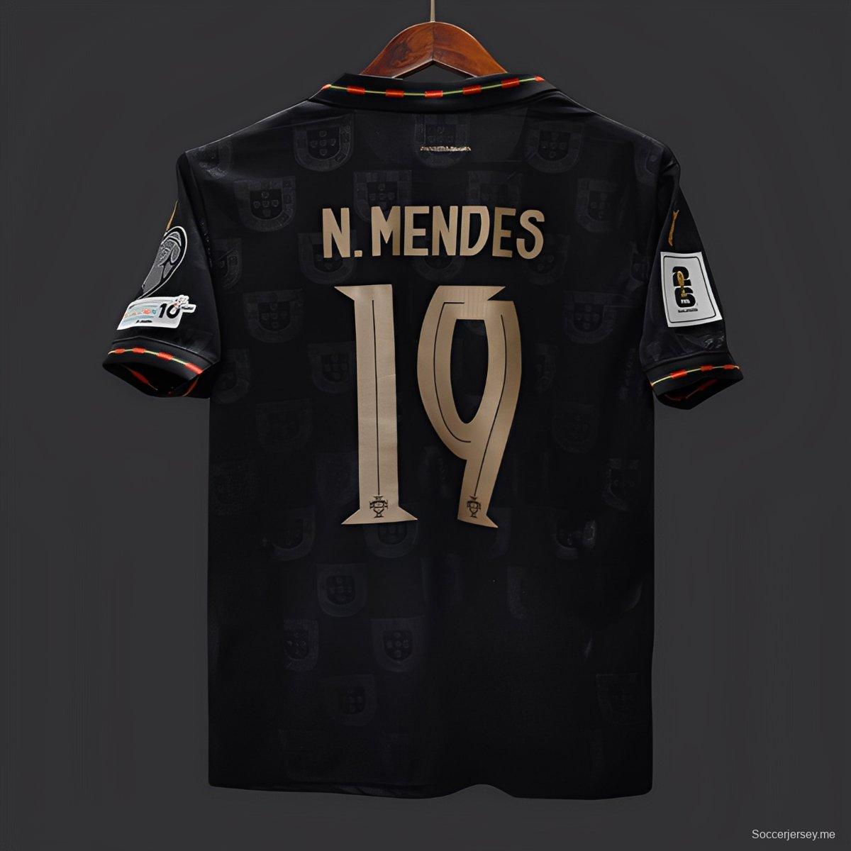 2026 البرتغال 2026 WCQ WCQ قميص خاص أسود اللون مع رقع كاملة