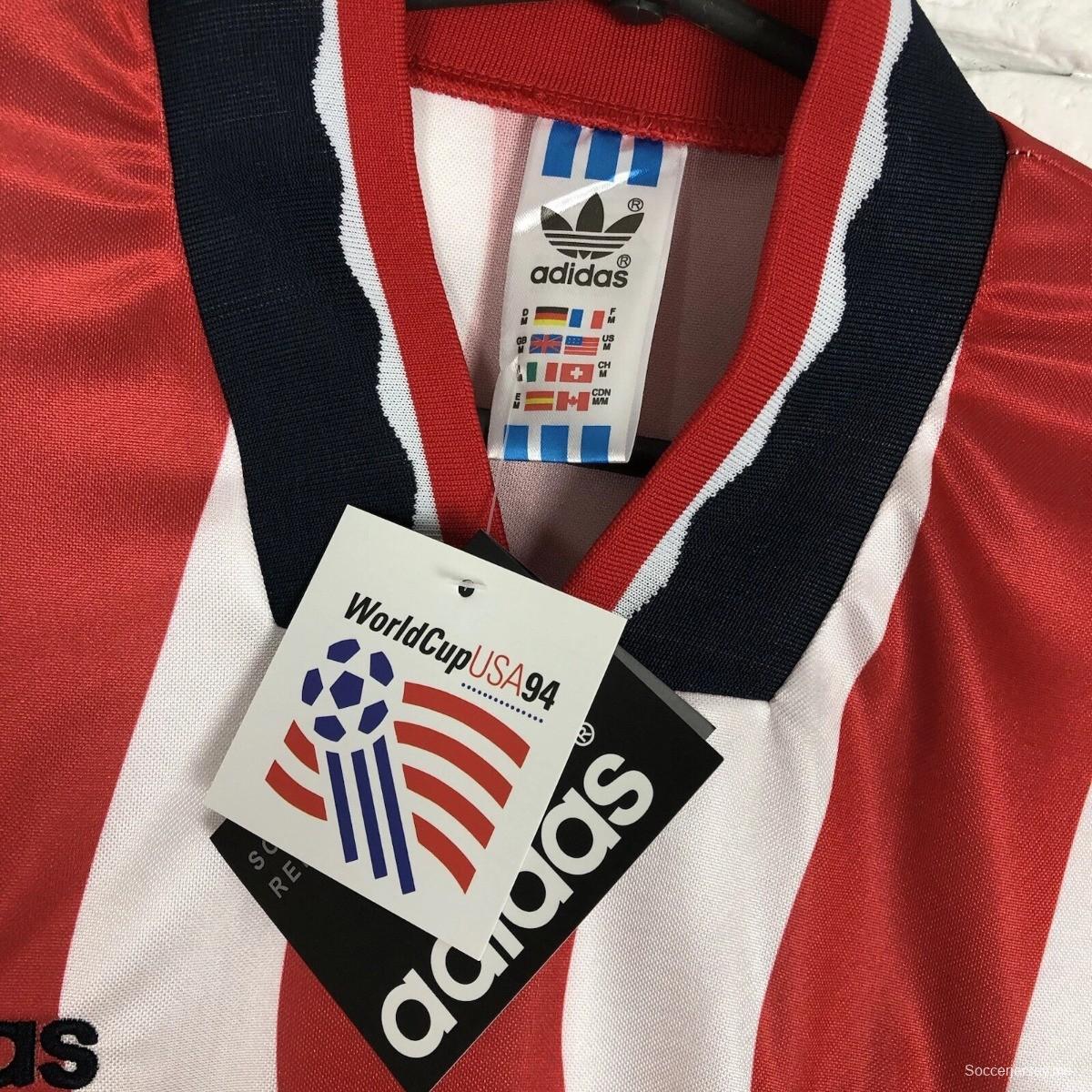 قميص منتخب الولايات المتحدة الأمريكية لكرة القدم الأساسي 1994 ريترو 1994