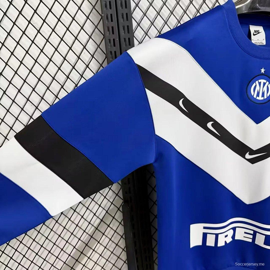 25/26 قميص تدريب بأكمام طويلة أزرق اللون أزرق اللون من إنتر ميلان