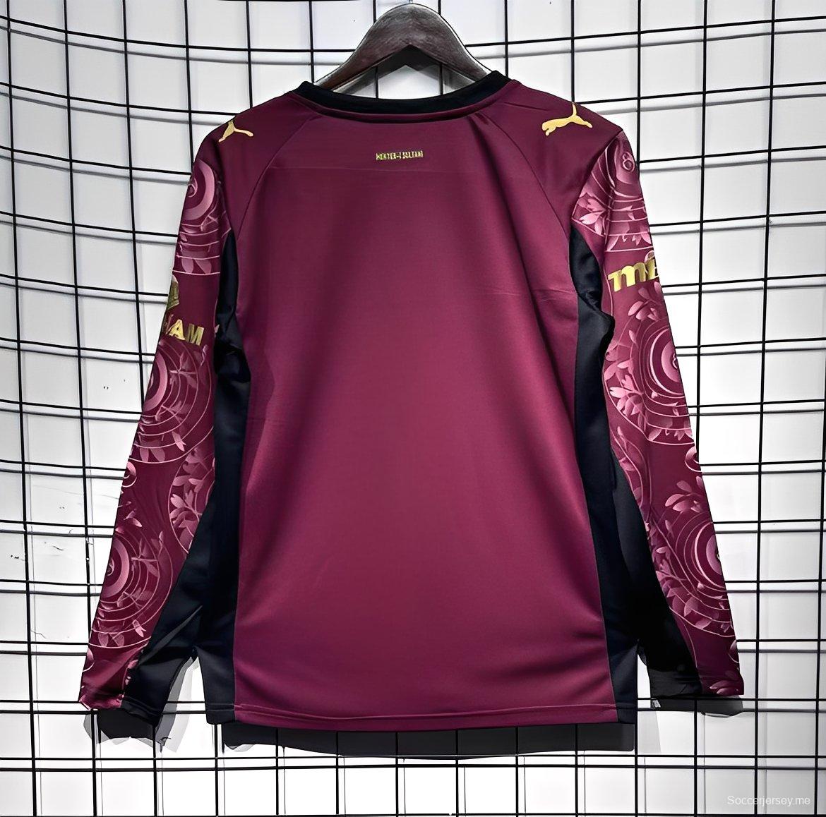 25/26 قميص غلطة سراي الثالث نبيذ بأكمام طويلة