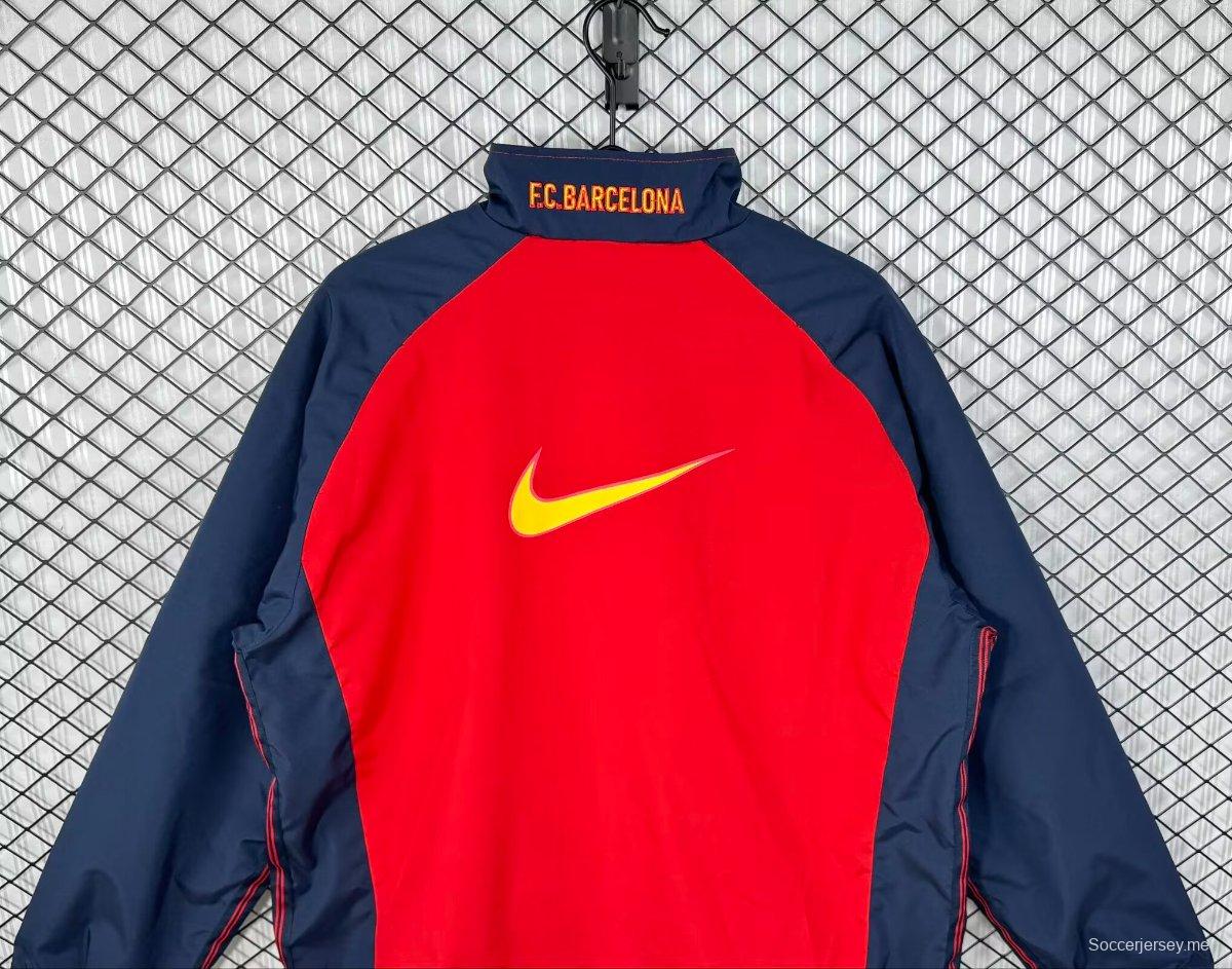 سترة ريترو 98/00 ريترو 98/00 ريترو برشلونة هوم ريد سحاب كامل بسحاب