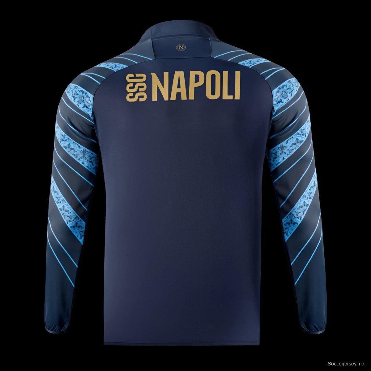 25/26 قميص طويل الأكمام باللون الأزرق نابولي قبل المباراة