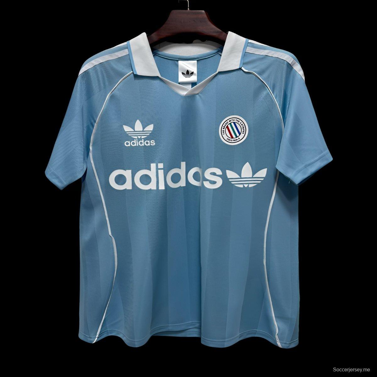 25/26 قميص إسبانيول من RCD Adidas Terrace Icons باللون الأزرق الفاتح