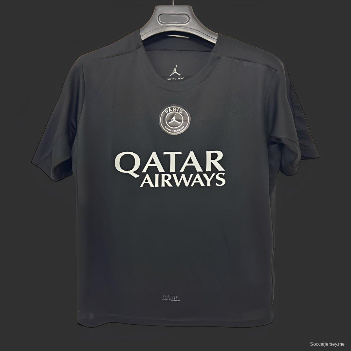 25/26 باريس سان جيرمان (PSG) - قميص أسود طويل الأكمام