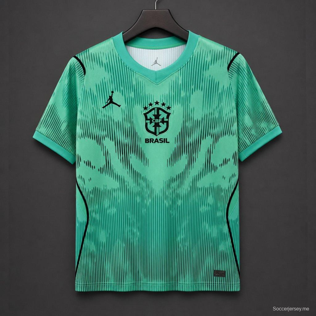قميص حارس مرمى كأس العالم 2026 في البرازيل باللونين الأخضر والأسود من الأردن