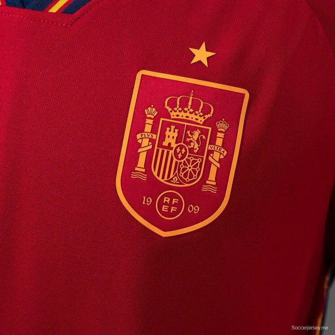 قميص المنتخب الإسباني الرئيسي طراز ريترو 2022