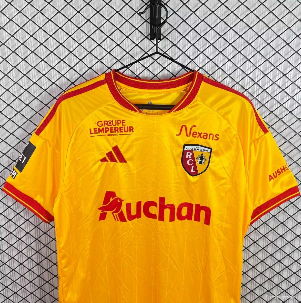 26/27 قميص فريق RC Lens الأصفر والأحمر (للعب على أرضه)